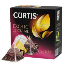 Curtis Egzotikus Koktél, ízesített fekete tea piramis-filterben, 20x1,7gr