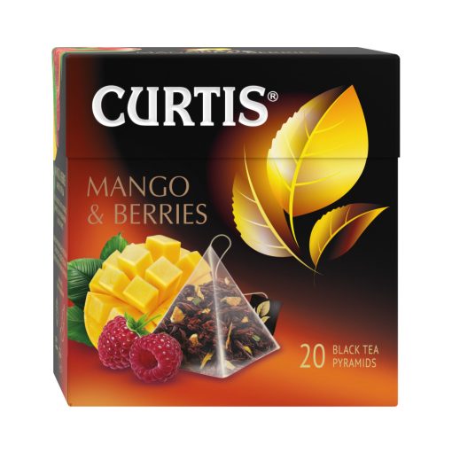 Curtis Mango&Bogyók, ízesített fekete tea piramis-filterben, 20x1,7gr