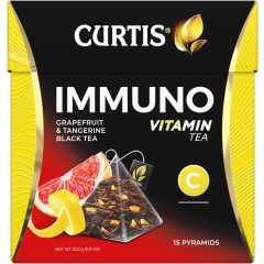 Curtis Immuno, ízesített fekete tea, 15 piramis-filter