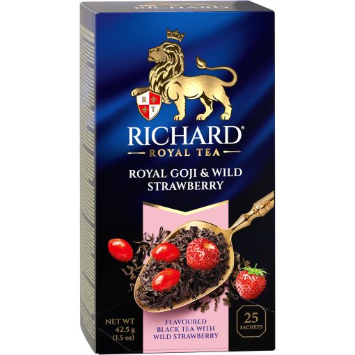 Richard Royal Goji &Vadeper, ízesített fekete tea, filteres