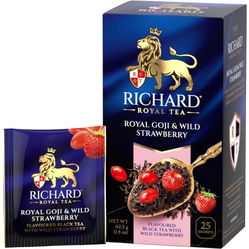 Richard Royal Goji &Vadeper, ízesített fekete tea, filteres