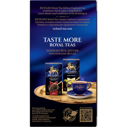 Richard Royal Goji &Vadeper, ízesített fekete tea, filteres