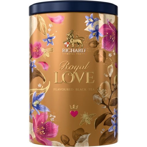 Richard Royal Szerelem ízesített szálas fekete tea, 80g GOLD fémdobozban