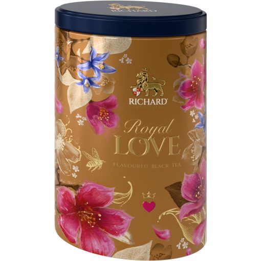 Richard Royal Szerelem ízesített szálas fekete tea, 80g GOLD fémdobozban