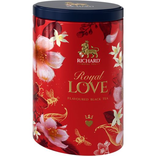 Richard Royal Szerelem ízesített szálas fekete tea, 80g RED fémdobozban