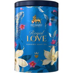   Richard Royal Szerelem ízesített szálas fekete tea, 80g BLUE fémdobozban