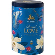 Richard Royal Szerelem ízesített szálas fekete tea, 80g BLUE fémdobozban
