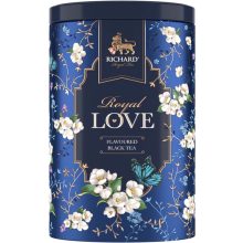 Richard Royal Szerelem ízesített fekete tea, szálas, 80g, BLUE fémdobozban