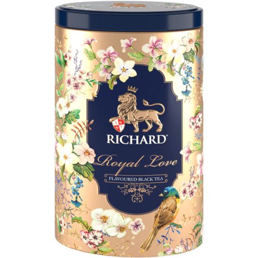 Richard Royal Szerelem ízesített fekete tea, szálas, 80g GOLD fémdobozban