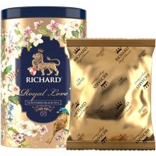 Richard Royal Szerelem ízesített fekete tea, szálas, 80g GOLD fémdobozban