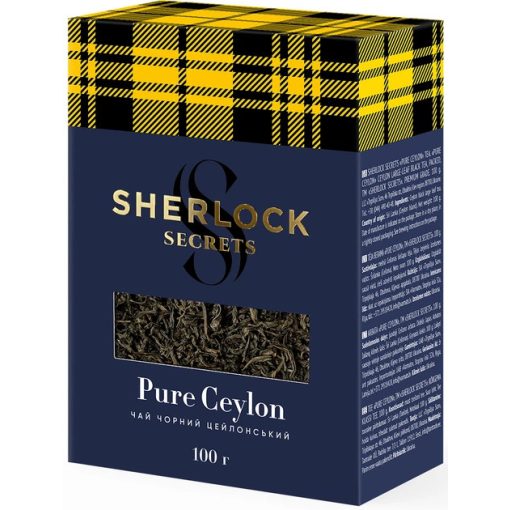 Sherlock Secrets - Pure Ceylon, prémium szálas fekete tea, 100g