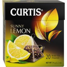 Curtis Napfényes Citrom, ízesített fekete tea piramis-filterben, 20x1,7gr