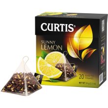 Curtis Napfényes Citrom, ízesített fekete tea piramis-filterben, 20x1,7gr