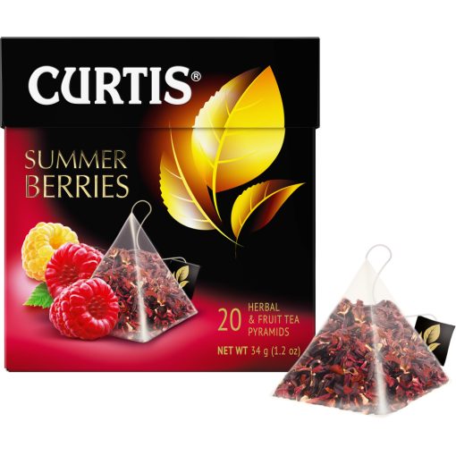 Curtis Nyári Gyümölcsök, ízesített gyümölcstea piramis-filterben, 20x1,7gr