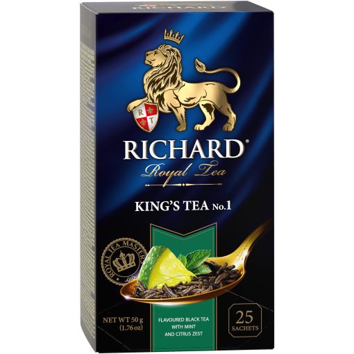 Richard A Király teája №1 fekete, ízesített filteres tea, 25x2g