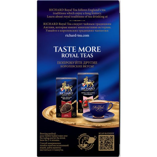 Richard Lord Grey fekete, ízesített, filteres tea 25x2g