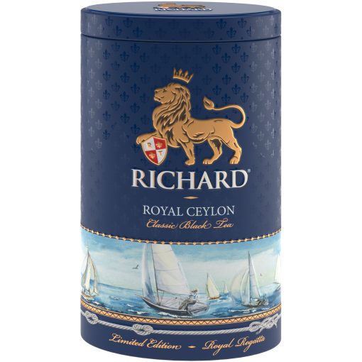 Richard Royal Ceylon fekete tea, szálas, 80g Regatta-fémdoboz