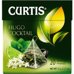   Curtis Hugo Koktél, ízesített zöld tea piramis-filterben, 20x1,8gr
