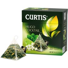 Curtis Hugo Koktél, ízesített zöld tea piramis-filterben, 20x1,8gr