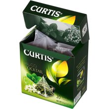 Curtis Hugo Koktél, ízesített zöld tea piramis-filterben, 20x1,8gr