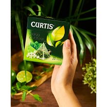 Curtis Hugo Koktél, ízesített zöld tea piramis-filterben, 20x1,8gr