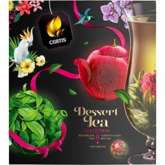   Curtis Dessert Tea Kollekció, Dessert- és virágos teák válogatása + virágzó tea-golyó,  40 filter, fekete