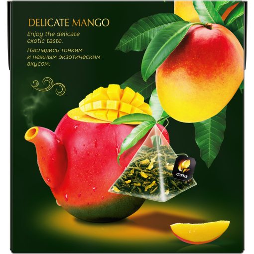 Curtis Lágy Mango, ízesített zöld tea piramis-filterben, 20x1,8gr