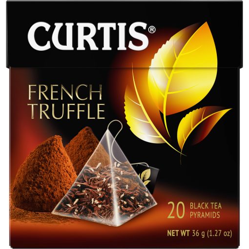 Curtis Francia Trüffel, ízesített fekete tea piramis-filterben, 20x1,8gr