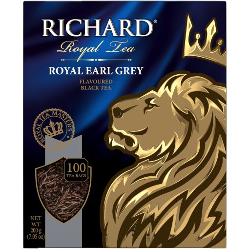 Richard Royal Earl Grey ízesített fekete tea, filteres, 100x2g
