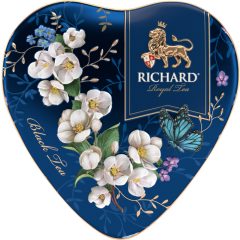   Richard Royal Szív, ízesített, szálas fekete tea fém dobozban, 30gr KÉK