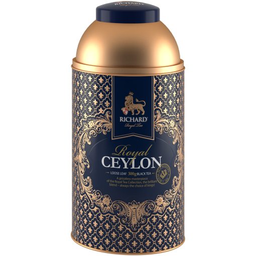 Richard tea "Royal Ceylon", fekete tea, szálas, 300g, "Classic" fémdoboz