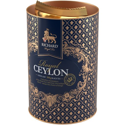Richard tea "Royal Ceylon", fekete tea, szálas, 300g, "Classic" fémdoboz