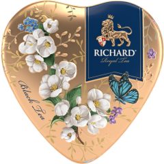  Richard Royal Szív, ízesített, szálas fekete tea fém dobozban, 30gr GOLD