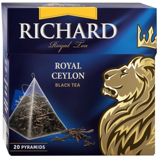 Richard Royal Ceylon fekete tea, piramis-filter, 20x1,7g