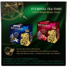 Richard Royal Lime&Menta ízesített, zöld tea, piramis-filter, 20x1,7g