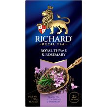 Richard Royal Kakukkfű&Rozmaring ízesített fekete tea, filteres, 25x2g