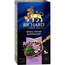 Richard Royal Kakukkfű&Rozmaring ízesített fekete tea, filteres, 25x2g