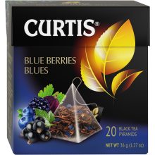 Curtis Kék Bogyós Blues, ízesített fekete tea piramis-filterben, 20x1,8gr