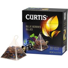 Curtis Kék Bogyós Blues, ízesített fekete tea piramis-filterben, 20x1,8gr