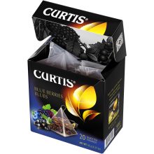 Curtis Kék Bogyós Blues, ízesített fekete tea piramis-filterben, 20x1,8gr