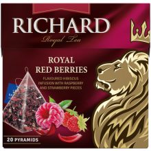 Richard Royal Piros Bogyós gyümölcsös-gyógynövényes, piramis-filter, 20x1,7g