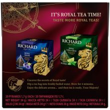 Richard Royal Piros Bogyós gyümölcsös-gyógynövényes, piramis-filter, 20x1,7g