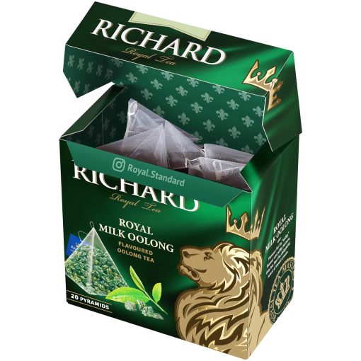 Richard Royal Tejes Oolong ízesített zöld tea, piramis-filter, 20x1,7g