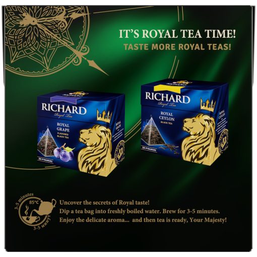 Richard Royal Tejes Oolong ízesített zöld tea, piramis-filter, 20x1,7g