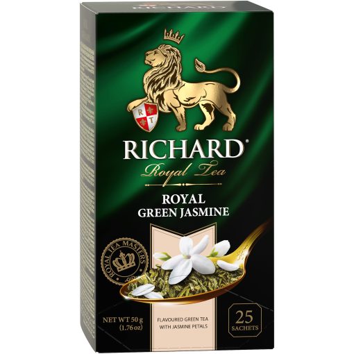 Richard Royal Zöld Jázmin Ízesített zöld tea, filteres, 25x2g