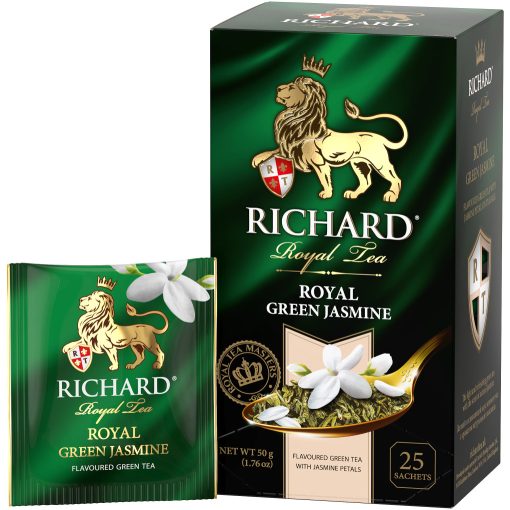 Richard Royal Zöld Jázmin Ízesített zöld tea, filteres, 25x2g