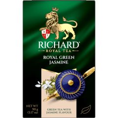   Richard Royal Zöld Jázmin ízesített, zöld tea, szálas, 90g