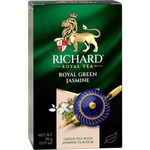 Richard Royal Zöld Jázmin ízesített, zöld tea, szálas, 90g
