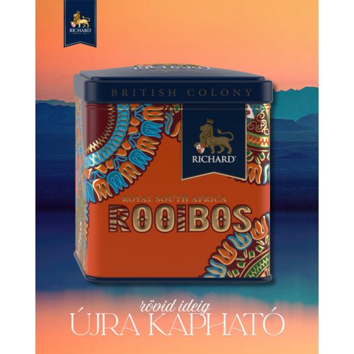 Richard British Colony Royal Rooibos - szálas rooibos tea, 50 g, fémdobozban