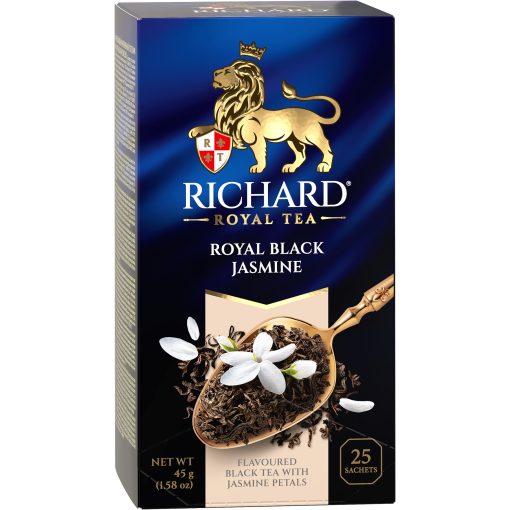 Richard Royal Fekete Jázmin, ízesített fekete tea, filteres, 25x1,8g